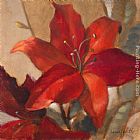 Lanie Loreth Paintings - Crimson Fleurish II by Lanie Loreth